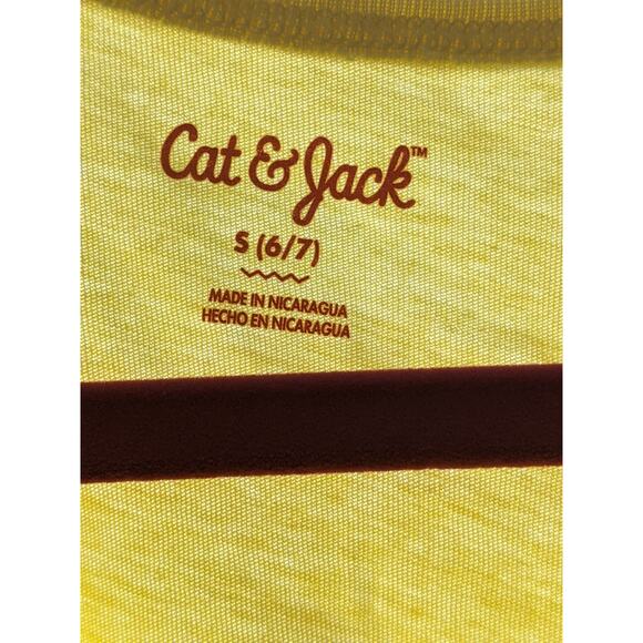 Tank Top See the Good in All Cat & Jack Yellow S 6/7 Sleeveless Activewear Sport - Picture 4 of 7
